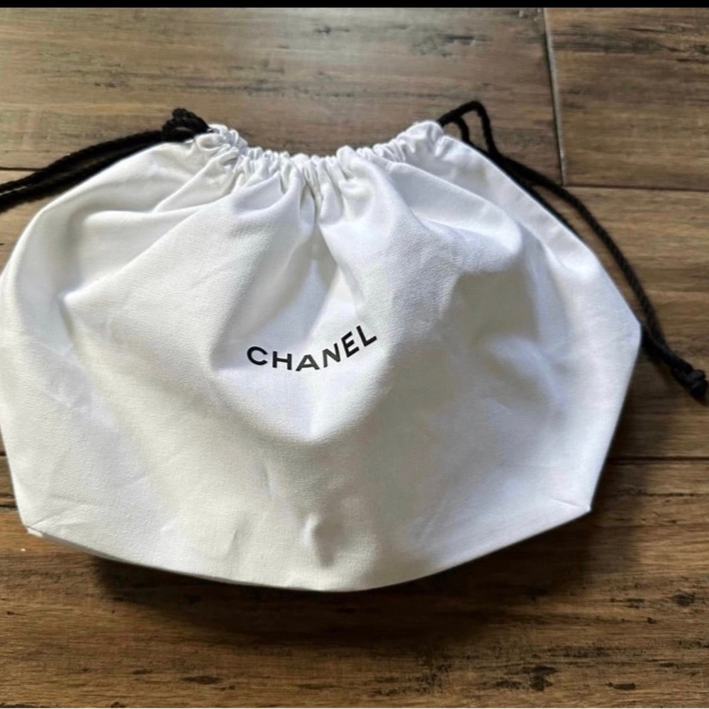 CHANEL dust bag makeup drawstring pouch 100% cotton